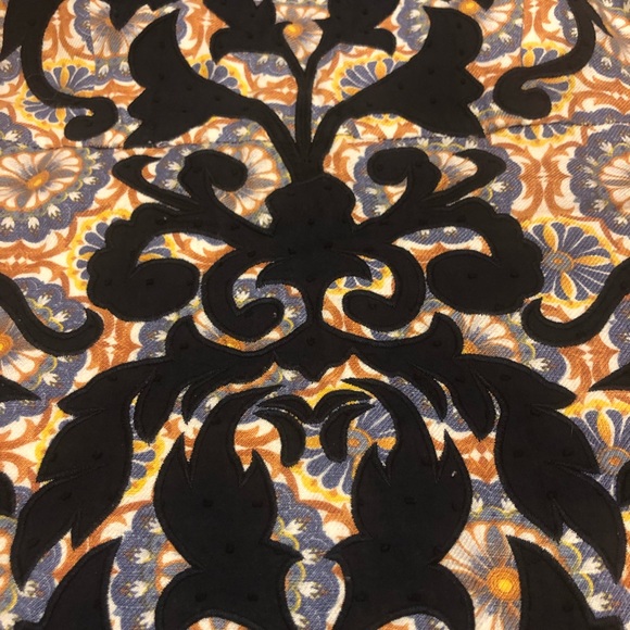 Anthropologie Vanessa Virginia  beige & Navy Country French Shift Dress 16 NWT - Picture 4 of 16